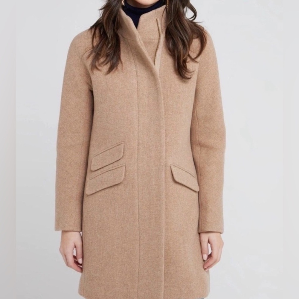J. Crew camel cocoon coat Size 4